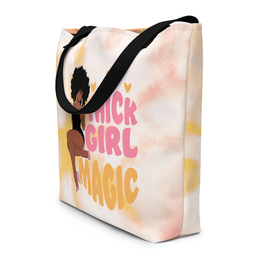 Thick Girl Magic Large Tote Bag